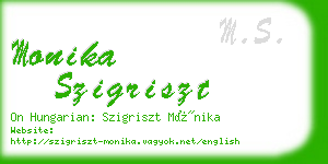 monika szigriszt business card